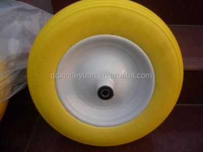 China 4.00-8  foam wheel for wheelbarrow  Family Too Quuipment Wheelbarrow Wheel for sale