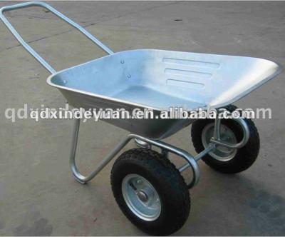 China Double Wheel Building Material Agricultural Wheel Barrow Wheelbarrow Tray Ordinary Product for sale