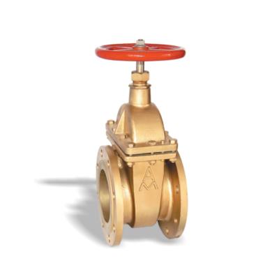 China General High Grade 1/4 Brass With Valve Manufacturer ODM Service Gate Valve Flanged Brass Flanged Gate Valve for sale