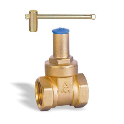 China General High Grade Professional Manufacture DN15 DN20 DN25 DN50 Brass Gate Valve With Lock for sale