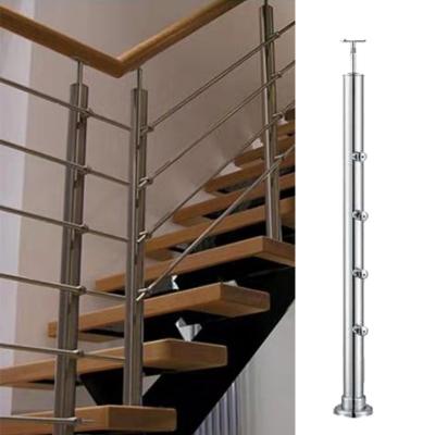 China Contemporary manufacturers supply high quality residential indoor stainless steel balustrade&handrail balcony metal stair railing for sale