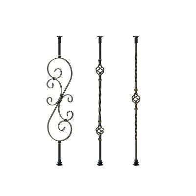 China Decorative Aluminum Rust Proof Stainless Steel Hotel Balusters Wrought Iron Railing Railings Ornamental Design for sale