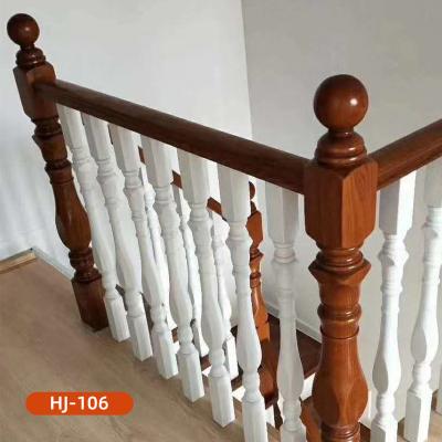 China China 2020 Newest Design Indoor White Solid Wood Balustrade Railings Contemporary Decorative Stair Baluster For Balcony for sale