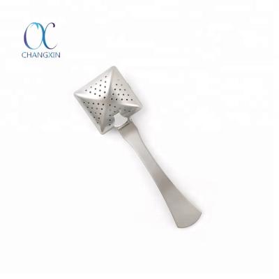 China Sustainable Square Shape Steeper Stainless Steel Tea Infuser Spoon Strainer for sale