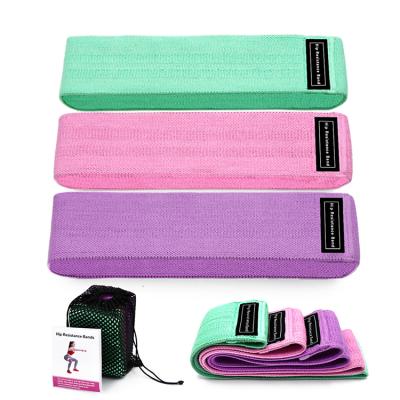 China Wholesale Silk Polyester Cotton+Rubber Yoga Pilates Fitness Pull Up Resistance Bands Cotton Resistance Loop Bands Buckle Bandas resistencia for sale