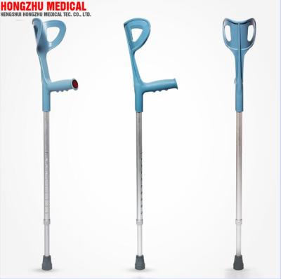 China Lightweight Aluminum Rubber Crutch Tilts Telescopic Elbow Forearm Crutches for sale