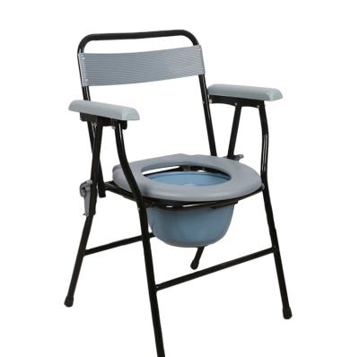 China Comfortable And Portable Hospital And Home Used Adjustable Steel Disabled Commode Patient Toilet Chair For Elderly for sale