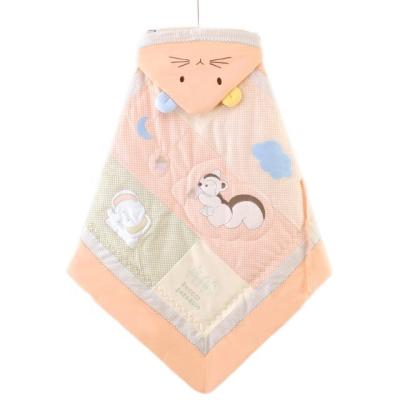 China Breathable Thermostatic Removable Dual Use Baby Blanket Cotton Toddler Thick Wrap Blanket for sale