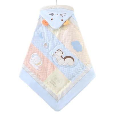 China Breathable Thermostatic Removable Dual Use Baby Blanket Cotton Toddler Thick Wrap Blanket for sale