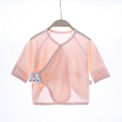 China Breathable Solid Color Infant Short Sleeve Baby Clothing Tops Newborn Baby Romper for sale