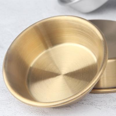 China Japanese And Korean Delicious Sauce Dish Kitchen Spice Dish Sustainable Gold And Silver For Restaurant for sale