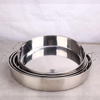 China Sustainable High Sales Stainless Steel Food Tray Plate Dinner Tray For Hotel Buffet Dish for sale