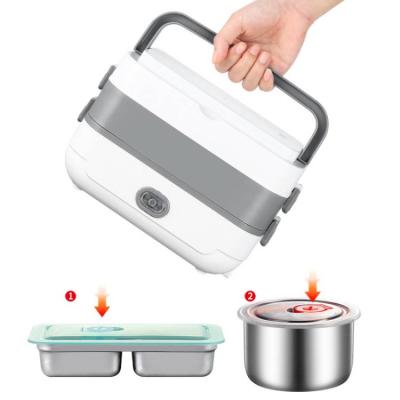 China Portable Electric Multi Smart Mini Cooker Lunch Box Heatable Home 2 in 1 Food Heater for sale