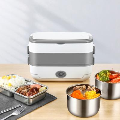 China 2020 New Style 304 Stainless Steel Kids Food Container Leakproof Electric Lunch Box Heatable Bento Lunch Box for sale