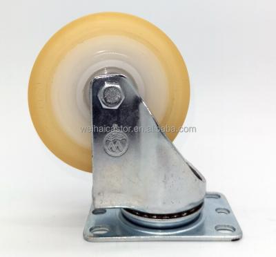 China Factory Price 4IN TPR Flat Free Rubber Caster Truckle , Swivel Type Duty Caster Wheels No Brake for sale