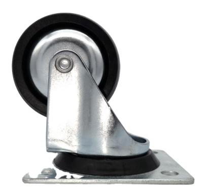 China Home Appliances Low Price Industrial Cast Iron 3 Inch Caster Wheel White Brake PP Swivel Caster Wheels for sale