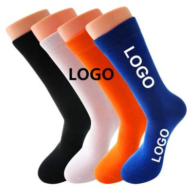 China JL01-Custom QUICK DRY Mens Dress Cotton Socks Happy And Colorful Factory OEM Knit Custom Logo Women And Mens Socks for sale