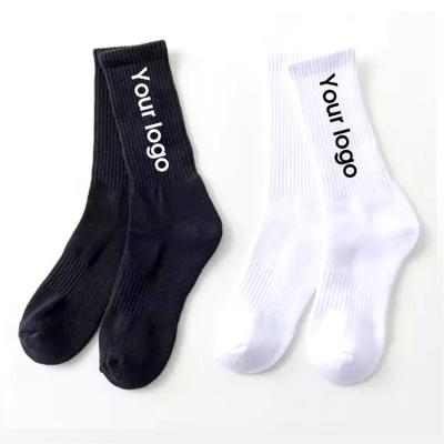 China QUICK DRY 202 Low MOQ Fashion Cotton High Quality Crew Socks 100% Custom Logo Custom Logo Mens Crew Socks for sale