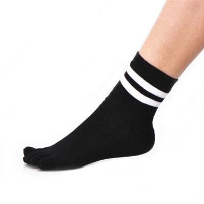 China JL278- School Style Cotton Five-toe QUICK DRY Custom Dress Socks Unisex Breathable Crew Socks for sale