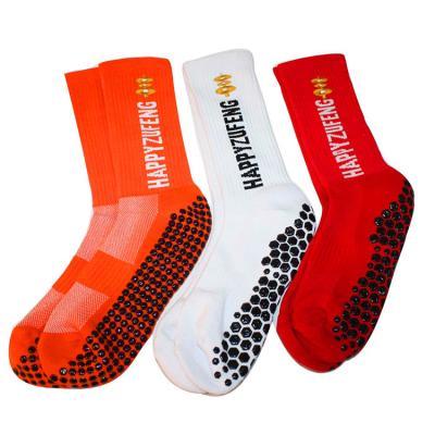 China QUICK DRY custom sport anti slip grip socks and custom logo OEM sports knuckles athletic men football for sale