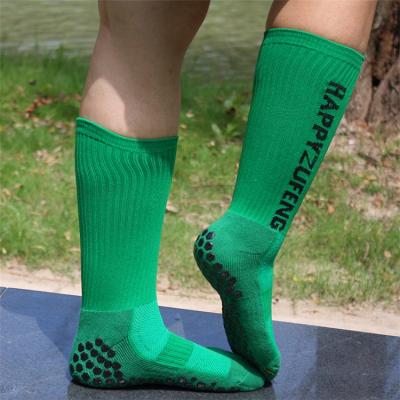 China Fashion Sale Logo Grip Socks Trampoline Socks High Quality Hot QUICK DRY Custom Football Non-slip Socks for sale