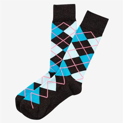 China JL130-Custom Mens Womens QUICK DRY Crew Socks Latest Argyle Crew Sports Socks Novelty Socks Colorful Design Plaid for sale