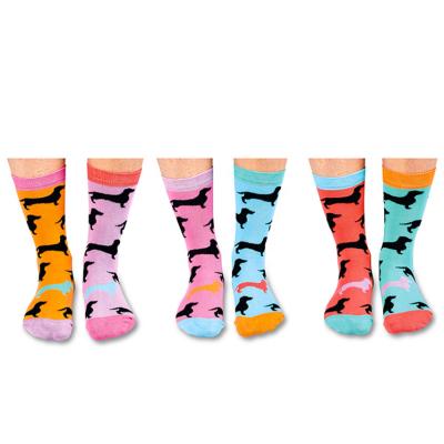 China JL145-Custom QUICK DRY Women Men Happy Crew Socks Novelty Cartoon Funny Dog Socks Fashion Colorful Socks for sale