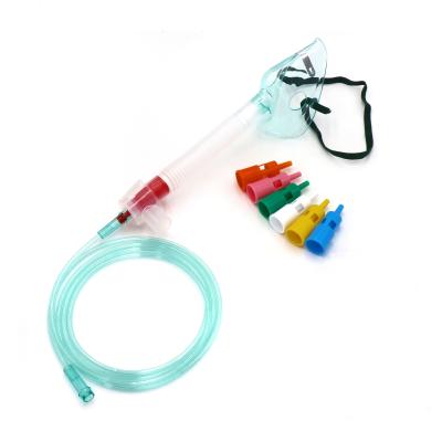 China PVC Adjustable Venturi Non Rebreather Oxygen Mask / Multi Vent Mask With Oxygen Tube for sale