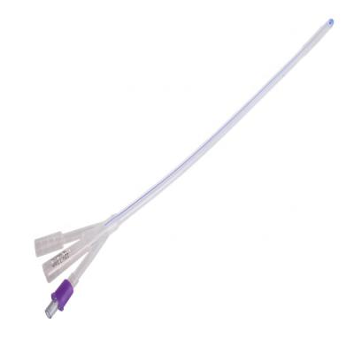 China Medical Silicone Urethral Catheter 3 Way 16Fr 18Fr 20Fr 22Fr 24Fr for sale