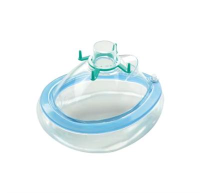 China Single Person Use Anesthesia Oxygen Mask Soft Medical PVC Anesthesia Mask With Air Cushion Anesthesia Mask Dropshipping Exporter for sale