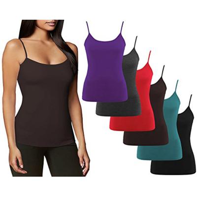 China Wholesale Fashional Comfortable Antibacterial Spandex Fabric Seamless Modal Camisole Invest Latest Fancy Tops for sale