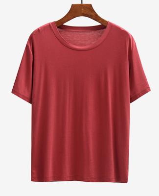 China Custom Anti-Wrinkle 95% Viscose 5% Viscose 95% Spandex Fashion Fit High Quality Soft Loose T-shirt Casual T-Shirts For Women Girls for sale