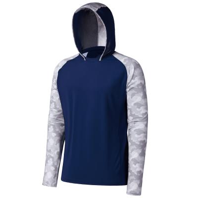 China UPF 50+ Antibacterial Antibacterial Mens Breathable Performance Shirt OEM Service Anti-UV Accepted Plus Size Man Fishing Hoodies for sale