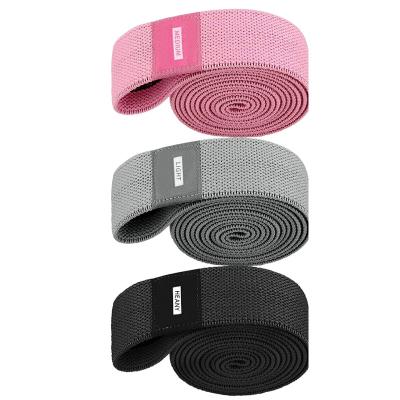 China Custom Made Eco-Friendly Logo Gym Exercise Loop Cotton Fabric Pull Up To Help Long Resistance Band Set for sale