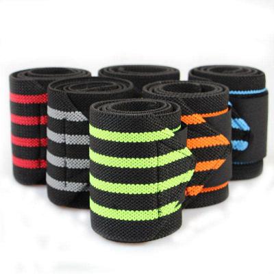 China High Elasticity Weight Lifting Gym Weightlifting Straps Fitness Training Wrist Wraps Padded Hand Bands for sale