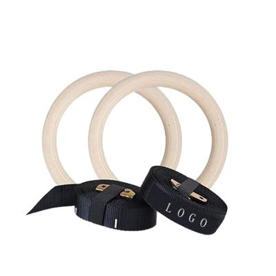 China Durable Fitness Forming Wooden Gymnastic Rings Wooden Gym Rings for sale