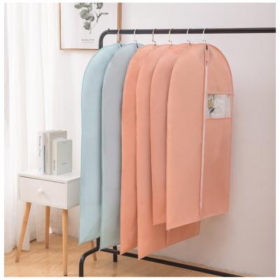 China Wholesale Korean Fashion Nonwoven Mothproof Garment Bags Zipper Handle Style Suit Dustproof Cover Hanging Bags With Zipper for sale