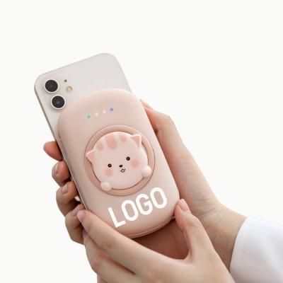 China LED Display 2022 Led Logo Cute Mini Power Bank Cell Phone Mobile Phone With Magnetic Wireless Portable Fast Charging Charger for sale