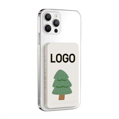 China Wholesale Good Quality Low Price LED Display Uniquely Designed 5000mAh Power Bank Portable Wireless Magnetic Logo Wireless Charger for sale