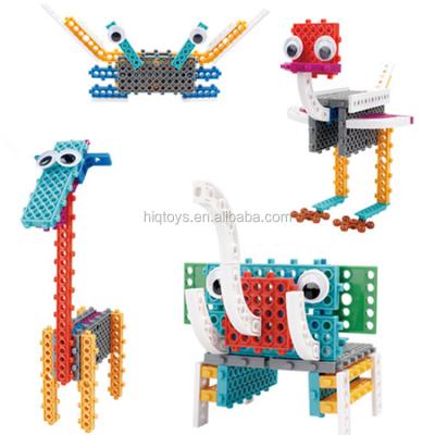 China HIQ Novelty Toys 4 In 1 Plastic DIY Animal Blocks Educational Toys for sale