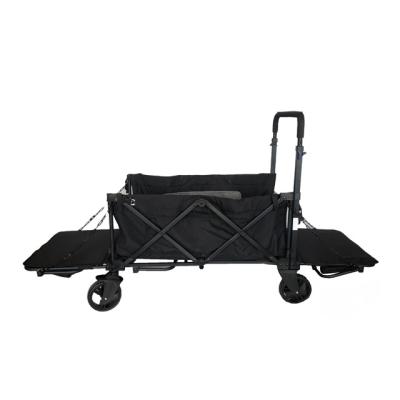 China Transport Cargo Customized Size OEM Color Cotton Canvas Wagon Outdoor Folding Camping Beach Trolley Easy To Carry Trolley Trailer for sale