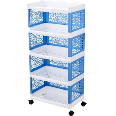 China Simple and modern hot sale durable high quality multi-layer storage rack kitchen products shelf with wheel for sale