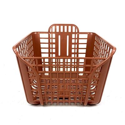 China Wholesale Durable Thickened Bicycle Basket Electric Vehicle Folding Front Hanging Basket Removable Bike Plastic Basket for sale