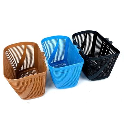 China 2023 Wholesale Durable High Quality Plastic Bike Basket Eco-friendly Mountain Bike Storage Basket for sale