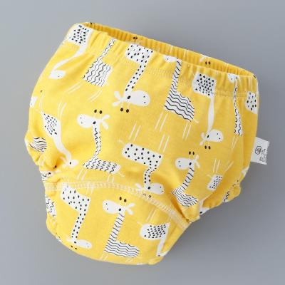 China Printed Waterproof Reusable 6 Diaper Cotton Baby Training Pants Infant Diaper Change Nappy Shorts Underwear Cloth Baby Diapers for sale