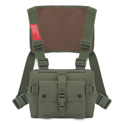 China Wholesale Nylon Tactical Bag Men Shoulder Strap Sports Chest Bag Sports Vest Chest Bag Customized for sale