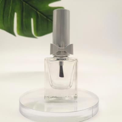 China 12ml Square Cosmetic Clear Empty Nail Polish Bottle Can Be Customized Color Printing Logo for sale