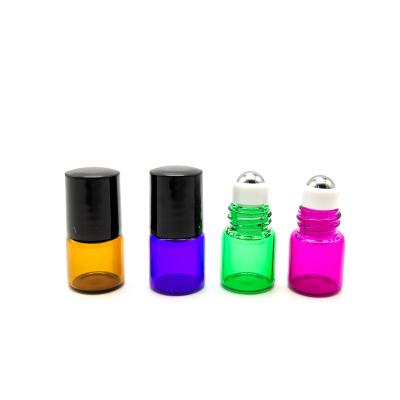 China 1ml 2ml Roller Essential Oil Cosmetic High Quality Glass Vial With Lid for sale