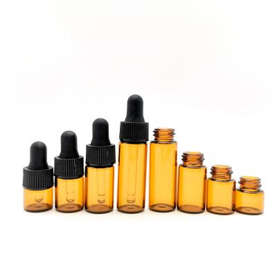 China High Quality Morden Manufacturers Supply Mini Amber Airtight Glass Vial Dropper for sale