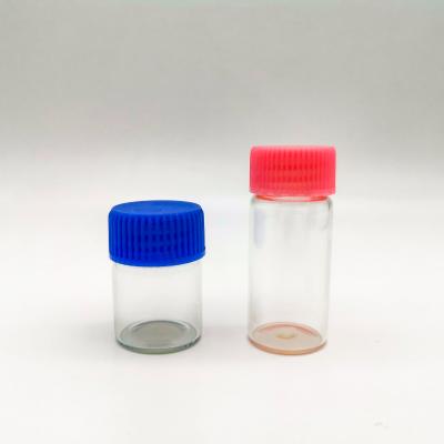 China Cosmetic Mini Screen Printing Test Tuber Clear Glass Vials Bottle With Screw Cap for sale